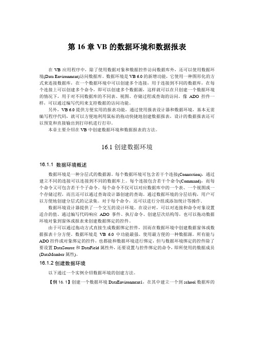 VB的数据环境