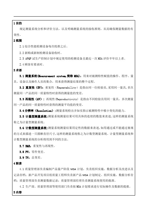 MSA管理办法