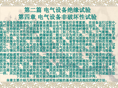 电气设备非破坏性试验
