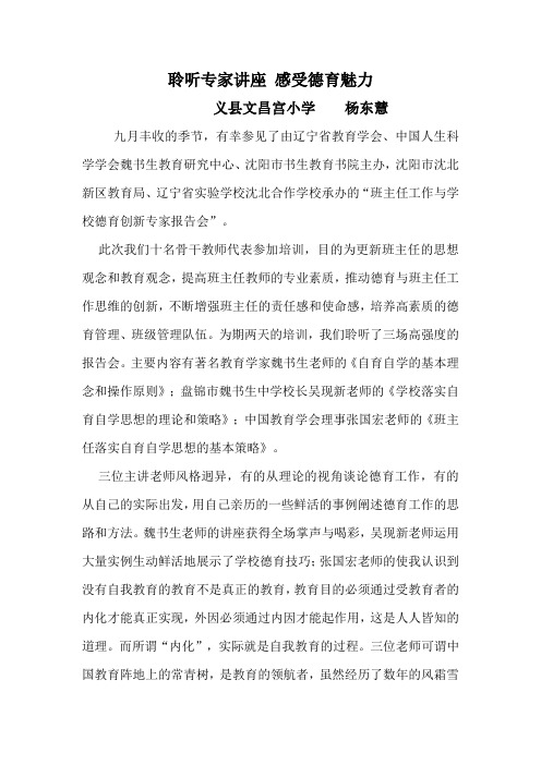 聆听专家讲座 感受德育魅力 (1)