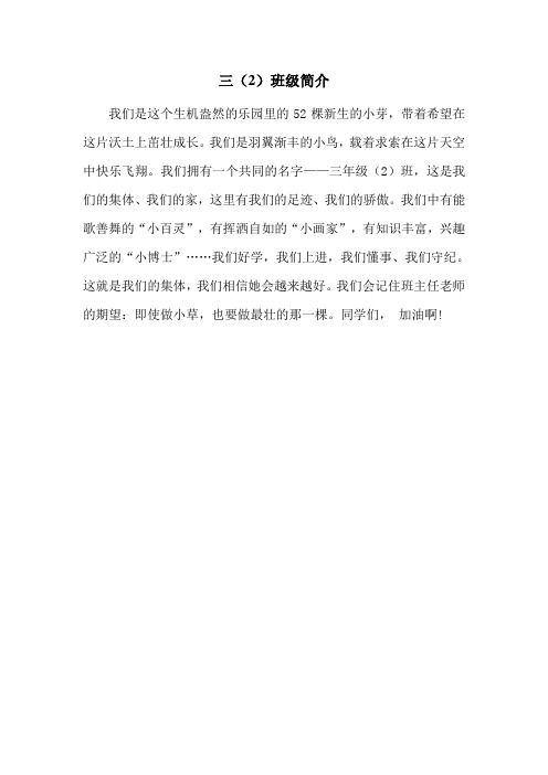 班级简介
