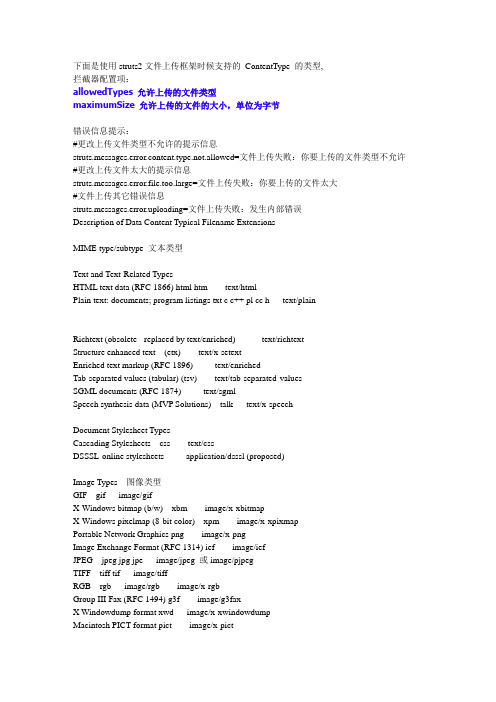 struts2支持的文件类型
