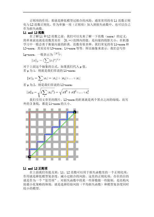 机器学习中的L1与L2正则化图解