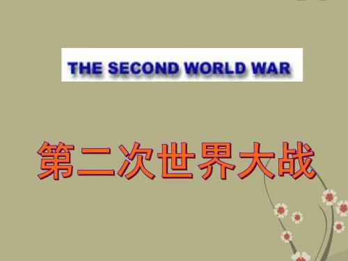 浙江省嘉兴市第一中学高考历史专题复习 第二次世界大战课件