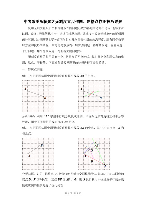 中考数学压轴题之无刻度直尺作图技巧分类详解