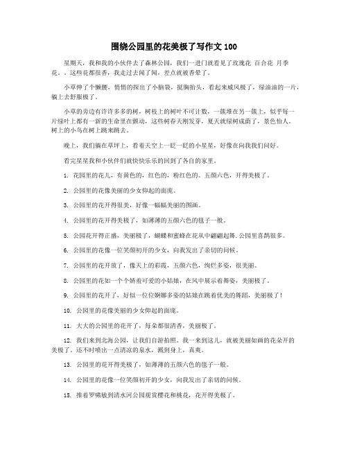 围绕公园里的花美极了写作文100