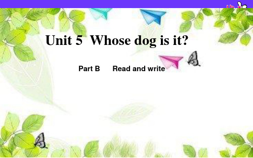 PEP人教版小学英语五年级下册Unit5 Part B Read and write