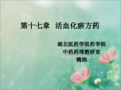 活血化瘀方药讲述
