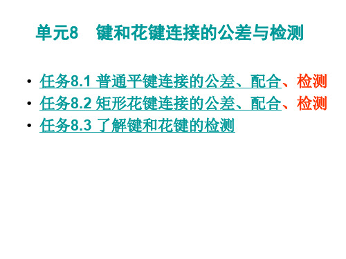 单元8_键、花键连接的公差配合与检测