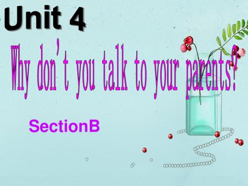 人教新目标八年级下Unit4 Section B(3a-Self check)课件