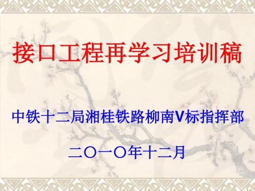 局指接口再学习培训讲稿(白金林)