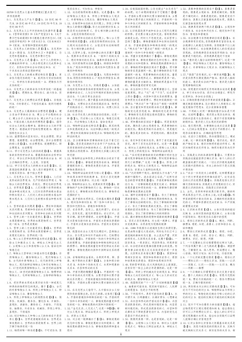自考马原概论(重点复习)
