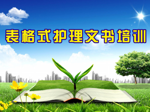 表格式护理文书书写要求