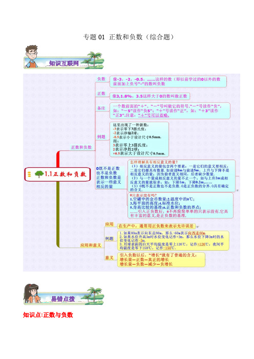 专题01正数和负数(综合题)(原卷版)