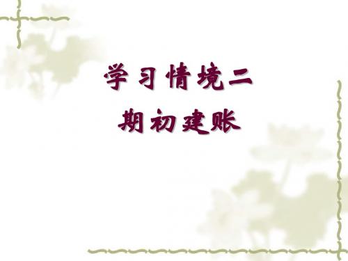 学习情境二  期初建账