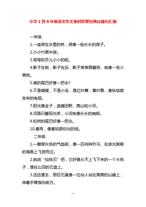 小学语文小升初考点知识复习总结