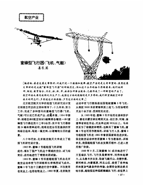 蜜蜂型飞行器(飞机、气艇)