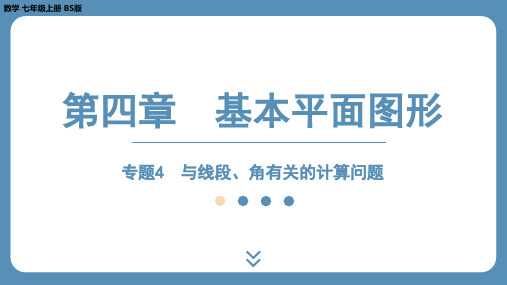 北师大版数学七年级上册《与线段、角有关的计算问题》课外培优课件