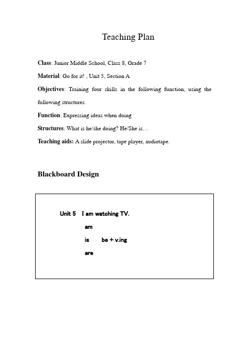 Teaching Plan 教案模板