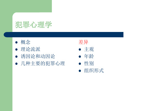 犯罪心理学
