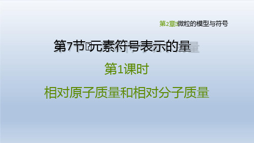 2020春浙教版八年级科学下册课件-第2章-2.7.1 相对原子质量和相对分子质量
