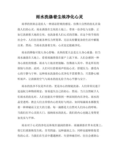 雨水洗涤着尘埃净化心灵