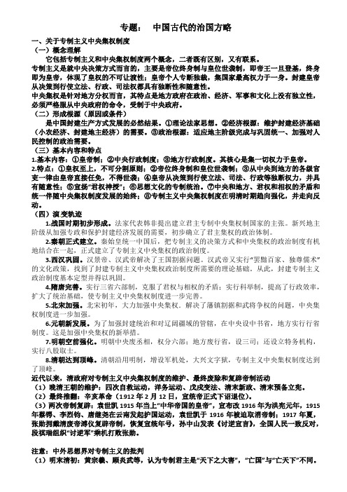中国古代治国方略