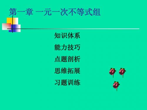 数学：第一章一元一次不等式组复习课件
