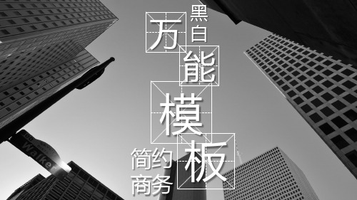 【PPT模板】黑白灰无色差宜打印简约商务风多用PPT模板