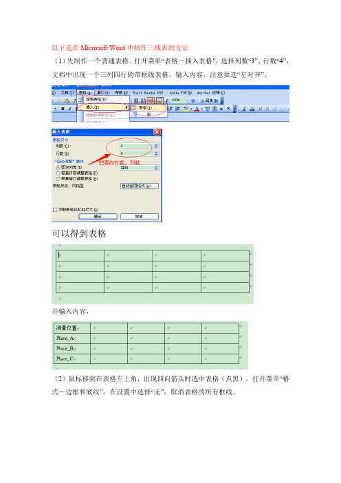 超好用的三线表画法(自己整理的心得)