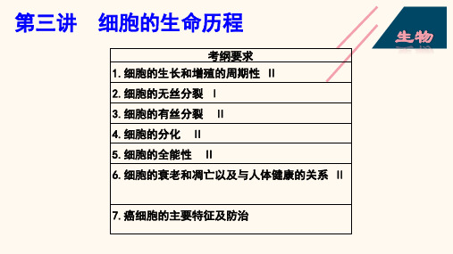 新高考生物二轮复习专题一 3细胞的生命历程