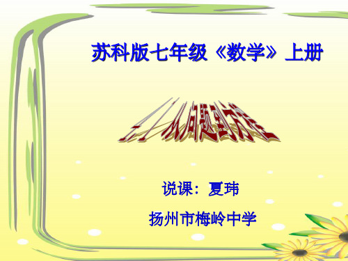 七年级上册 从问题到方程(二) 苏科版