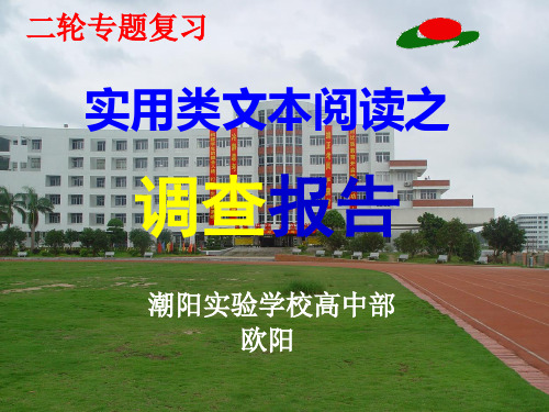 高考复习实用类文本阅读之调查报告ppt