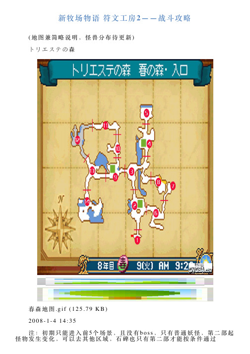 新牧场物语符文工房2——战斗攻略