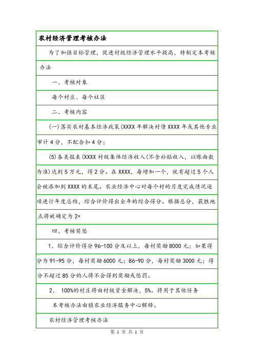 农村经济管理考核办法.doc