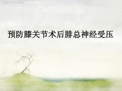 预防腓总神经受压护理