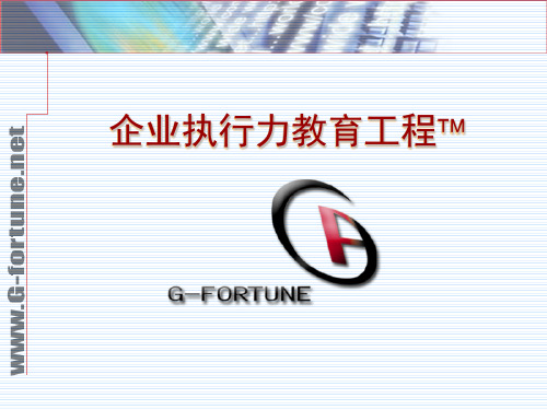 企业执行力教育工程(PPT 29页)