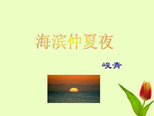 五年级语文下册 海滨仲夏夜2课件 西师大版