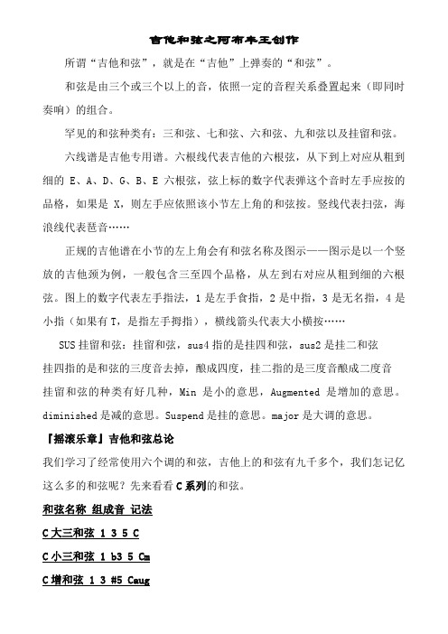 吉他和弦指法图(CDEFGAB系列大全)