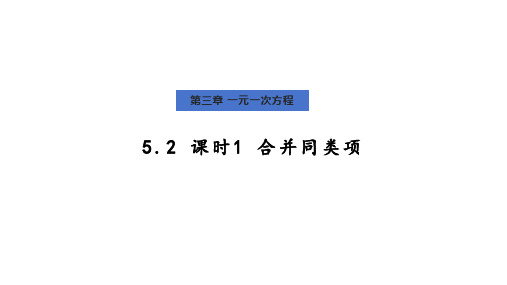 5.2 课时1 合并同类项 课件  人教版数学七年级上册