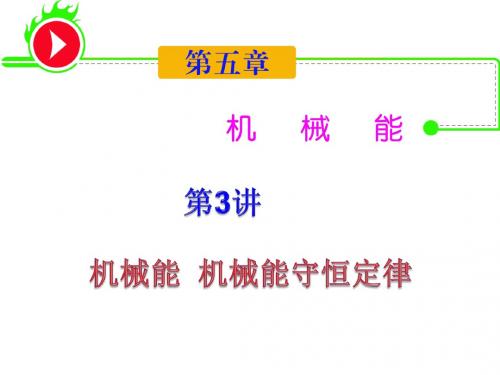 2012届湖南人教版学海导航新课标高中总复习(第1轮)物理：第5章_第3讲_机械能_机械能守恒定律