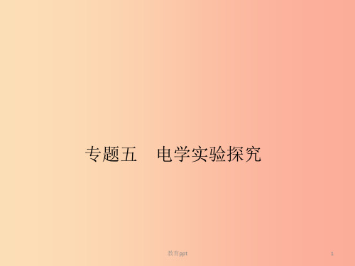 201X年中考科学总复习 专题五 电学实验探究(精讲)课件