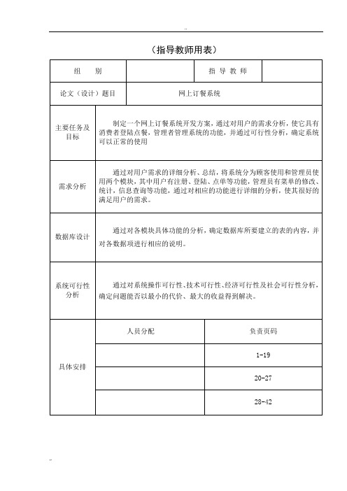 课程设计-订餐系统