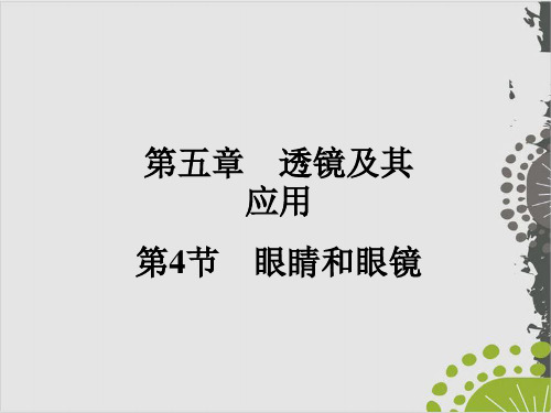 人教版物理《眼睛和眼镜》PPT1