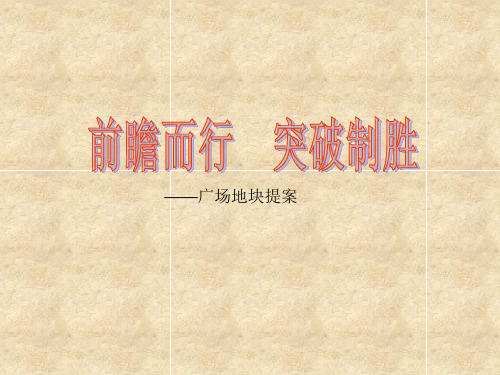 广场地块项目策划提案PPT课件