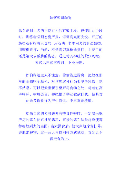 如何惩罚狗狗