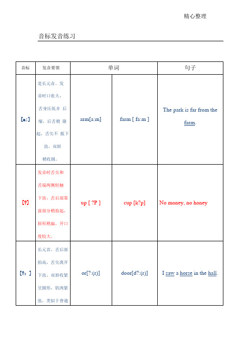 48个国际音标发音练习