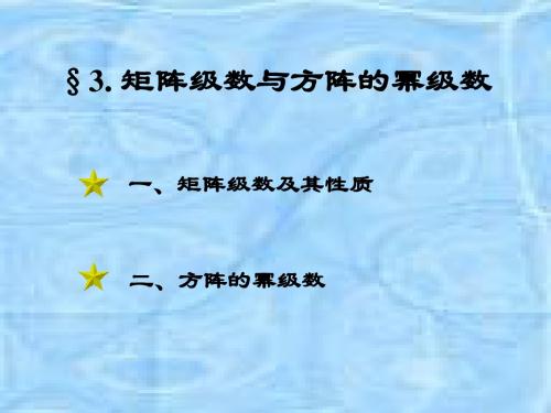 2.3矩阵级数与方阵的幂级数ljg