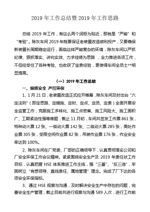 工作总结暨2019年工作思路.doc