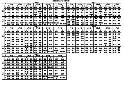 安全教育课程表最新